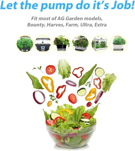 Miniatura 7 de Bomba de repuesto Aerogarden compatible con todos los modelos Harvest Bounty Farm Extra Ultra, modelo de repuesto de bomba #200623, se incluyen 10