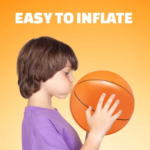 Miniatura 4 de Pelotas de baloncesto inflables (paquete de 12) pelotas de playa de 16 pulgadas para piscina, juguetes de playa y regalos de fiesta de baloncesto
