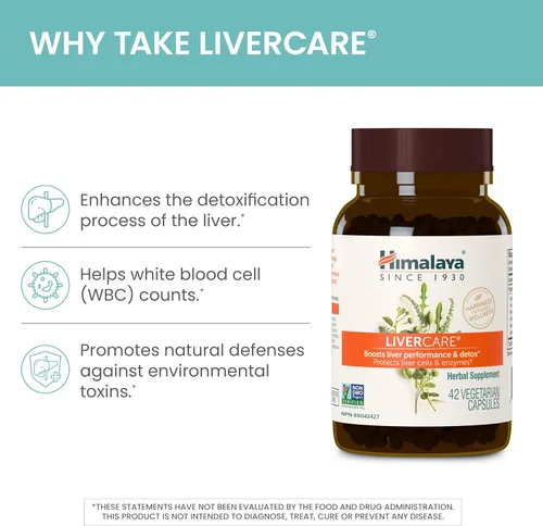 Miniatura 4 de Himalaya Livercare/LIV 52 para limpieza del hígado y desintoxicación 375 mg, 180 cápsulas, 90 Días De Suministro