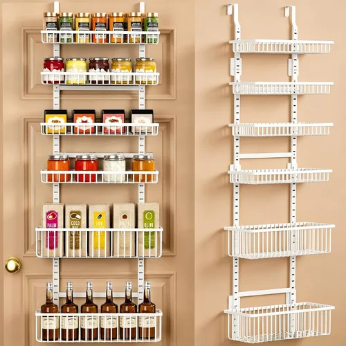 Miniatura 9 de Moforoco - Organizador sobre la puerta para despensa, estantes organizadores para puerta de despensa, organizadores de cocina y almacenamiento