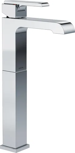 Delta Faucet Ara Vessel - Grifo de lavabo, grifo de baño de un solo agujero, grifo de baño de una sola manija, cromado, grifo de lavabo de baño,