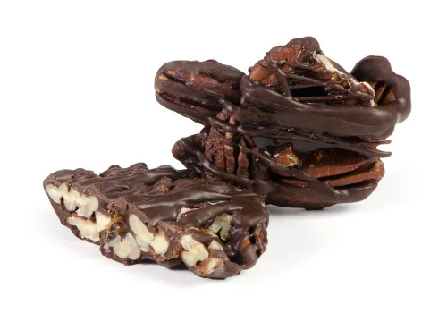 Miniatura 2 de Caja de nueces cubiertas de chocolate con caramelo, variedad surtida de nueces de chocolate, hamburguesas de nueces, almendras, racimos