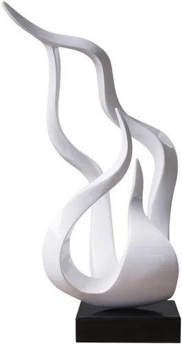 Miniatura 13 de Escultura abstracta decoración de arte moderno regalo estatua de llama sagrada para estantería, mesa, escritorio, oficina, rojo, 16.5 pulgadas