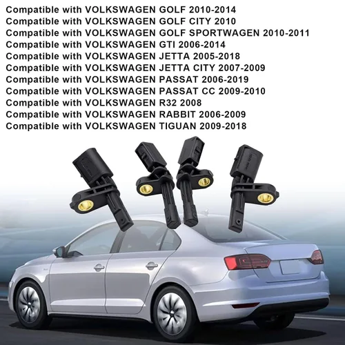 Miniatura 5 de SecosAutoparts Sensor de velocidad de rueda ABS delantera y trasera para VW Golf Beetle CC Jetta Passat Bora Fit para Audi TT Fit para Seat Leon