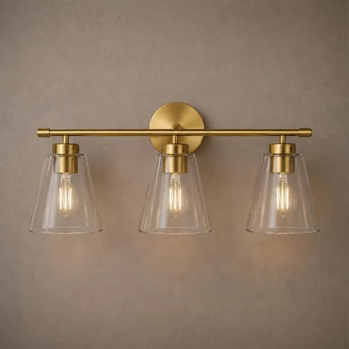 Miniatura 12 de Hamilyeah Lámpara de tocador moderna de cromo para baño sobre espejo, lámpara de tocador de 2 luces con pantalla de vidrio esmerilado, lámpara