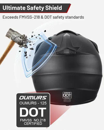 Miniatura 4 de OUMURS DOT - Casco de motocross para niños, ATV con guantes y gafas para niños y niñas de 5 a 14 años, casco de cuatro ruedas para niños, motocross