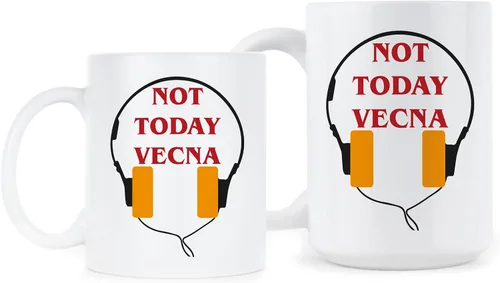 Miniatura 2 de We Got Good Taza de café con auriculares Not Today Vecna