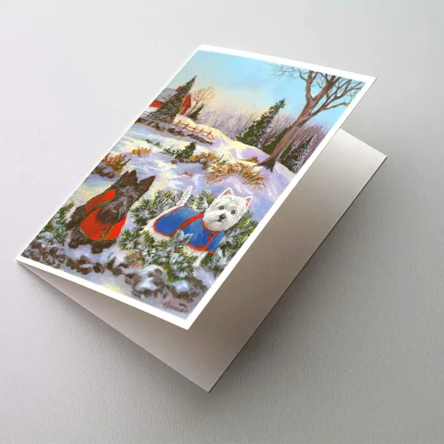Miniatura 35 de Caroline's Treasures PPP3013GCA7P - Tarjetas de felicitación y sobres para mascotas de Basset Hound Teacher, paquete de 8 tarjetas en blanco