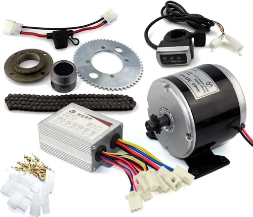 Miniatura 6 de Kit de motor de carro de 24V36V 350W Kit de repuesto de bicicleta de motocross Gokart Minibike 25H Kit de motor de transmisión por cadena