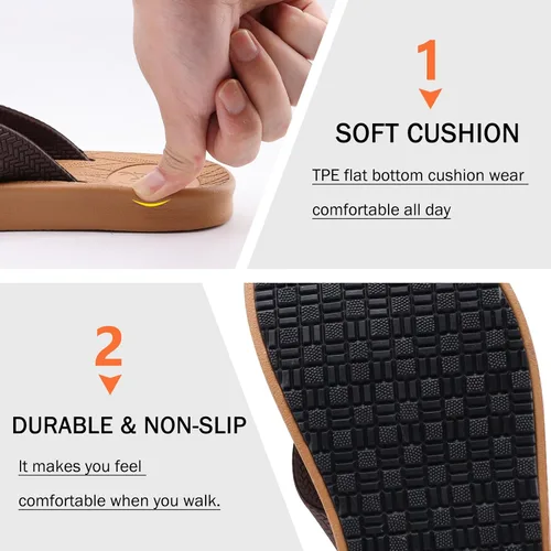 Miniatura 4 de KUAILU - Sandalias de yoga para hombre con espuma y pata de gallo