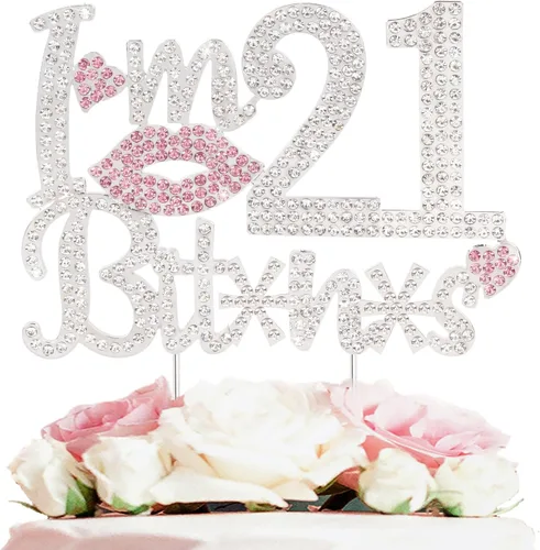 Miniatura 26 de ¡Soy el topper de pastel de cumpleaños número 15 divertido en oro y rosa con strass - ¡Feliz cumpleaños número 15, saludos a los quince años!