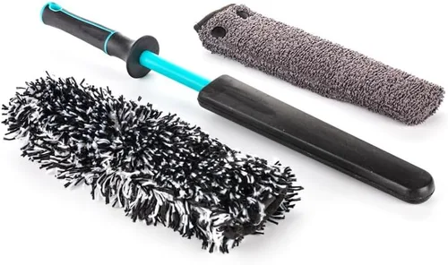 Miniatura 10 de Detail Factory - Juego de cepillos para rueda con fundas de microfibra intercambiables - Limpieza ultra suave, lavado y detalle de ruedas