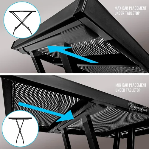 Miniatura 7 de AxcessAbles - Soporte de mesa portátil ligero de 28 x 16 pulgadas para DJ, cabina de DJ con soporte para teclado de doble X, portátil y soporte