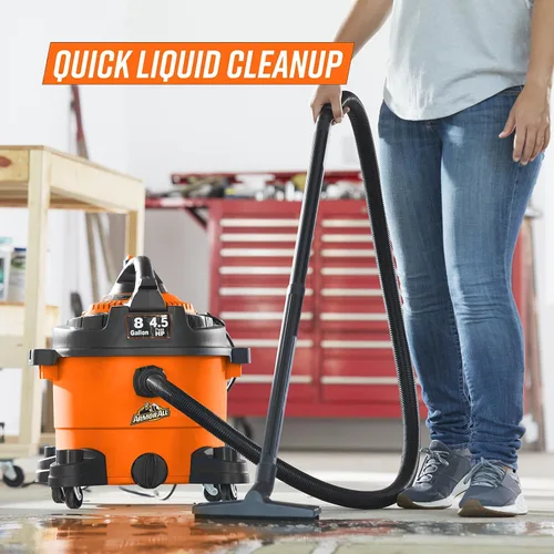 Miniatura 13 de Armor All VBV809 0901 - Aspiradora húmeda/seca de 8 galones y 4.5 HP con soplador desmontable, naranja
