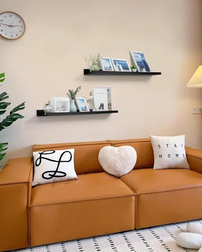 Miniatura 6 de MBYD Estantes flotantes de 36 pulgadas negros, estantes colgantes de madera, estante de repisa para fotos, estantes de repisa para fotos para pared