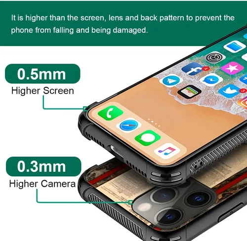 Miniatura 2 de DJSOK Compatible con iPhone 13 Pro Funda, Diseño con Patrón Protector Trasero Anti Rayones Esquinas Reforzadas TPU Suave Carcasa, Fundas