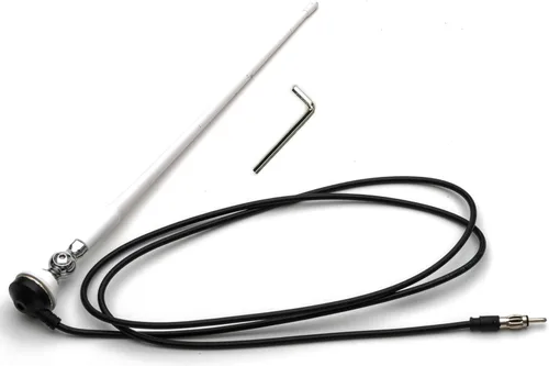 AntennaMastsRus - Kit de antena AM-FM de goma blanca marina de 15 pulgadas para tu ATV, barco, cámper, Go Kart, autocaravana, pontón, RV, velero,