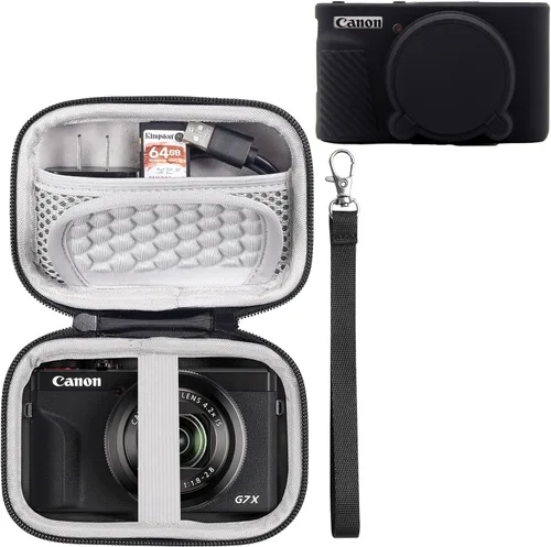 Miniatura 9 de Carrying Case for Canon PowerShot G7X Mark III/ G7X Mark II/SX740/SX730/SX720/SX620/G7X Digital Camera, Extra Mesh Pocket for Charging
