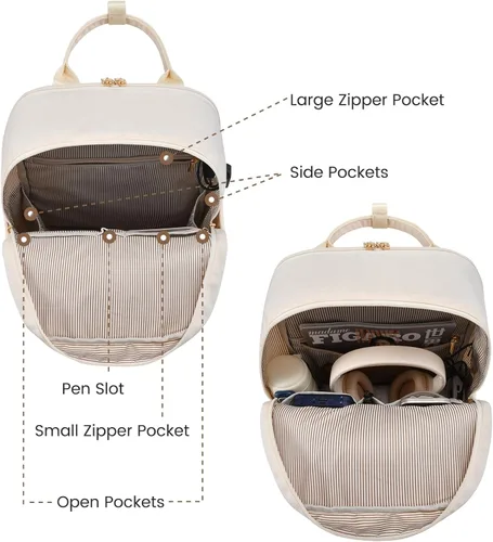 Miniatura 4 de LOVEVOOK - Mochila de computadora portátil para mujeres y niñas, mochila de 15.6 pulgadas impermeable para estudiantes, mochila escolar linda, bolsa