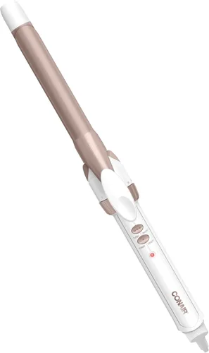 Miniatura 10 de Conair Rizador de barril extra largo de cerámica doble de 1 1/4 pulgadas, rizos sueltos para todo tipo de cabello, 30 ajustes de calor, apagado