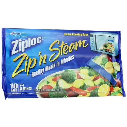 Miniatura 3 de S C JOHNSON WAX 95689 Zip 'N Steam bolsas de vapor, medianas, 10 unidades., Transparente, 1