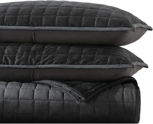 Miniatura 16 de Vera Wang - Juego de edredón tamaño Queen, juego de ropa de cama súper suave con fundas a juego, elementos esenciales modernos para la habitación
