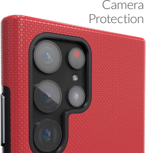 Miniatura 3 de Crave Funda para Galaxy S22 Ultra, Funda De Doble Capa De Protección A Prueba De Golpes Para Samsung Galaxy S22 Ultra 5G (6.8 Pulgadas) - Rojo