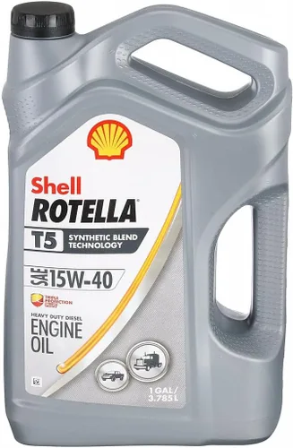 Rotella Paquete de 3 aceite para motor diésel Shell T5 resistente, 1 galón