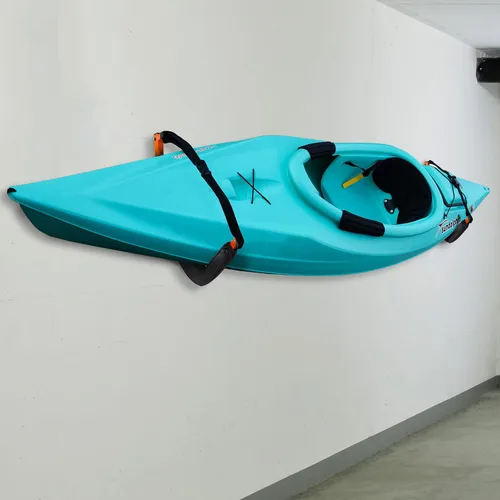 Miniatura 7 de RAD Sportz Juego de 2 sistemas de almacenamiento de kayak: ganchos de montaje en pared con capacidad de 125 libras cada uno para colgar kayaks