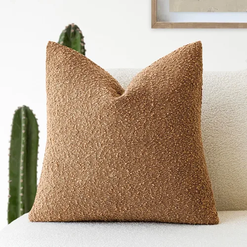 Miniatura 38 de Foindtower Fundas de almohada decorativas con textura de boucle, fundas de almohada sólidas, neutrales, suaves y acogedoras para silla, sofá