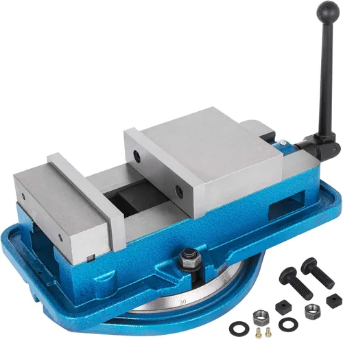 Miniatura 2 de Happybuy Tornillo de fresado de 4 pulgadas, tornillo de banco con abrazadera de sujeción de alta precisión, material de hierro dúctil de tornillo
