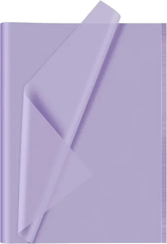 Miniatura 9 de CHRORINE Papel de seda morado - 60 hojas, 20 x 14.5 pulgadas, envoltura de regalos de arte de Halloween y fiesta, manualidades y decoración Púrpura