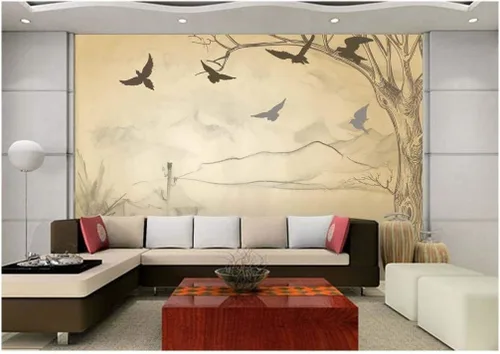 Miniatura 21 de Mural de pegatina removible para decorar el hogar Bonito árbol de cerezo en flor