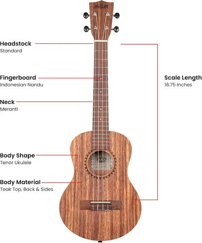Miniatura 8 de Ukelele tenor de teca Kala Natural