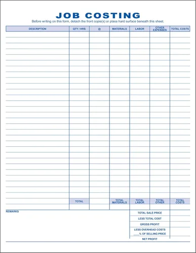 Miniatura 2 de Factura de trabajo, 2 copias (duplicadas), 8.5 x 11 pulgadas, personalizada gratis (100 formularios)