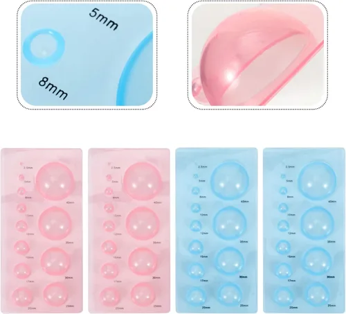 Miniatura 9 de ARTIBETTER 4 piezas de papel Quilling molde plástico Quilling herramientas 3D medias bolas molde para proyectos de manualidades DIY