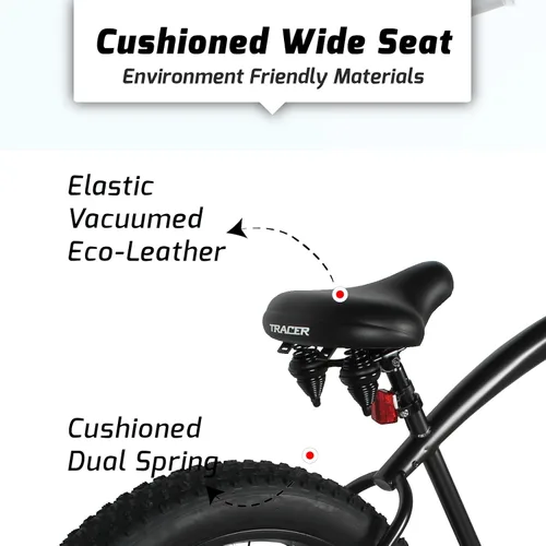 Miniatura 6 de Tracer Avalon Beach Cruiser Bike para adultos, ruedas de 26/29 pulgadas, neumático de grasa 3.0/4.0, velocidad 1/7, bicicleta de crucero completa.