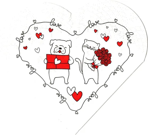 Miniatura 7 de AM Decor I Love You - Servilletas de papel de decoupage con texto en inglés "I Love You", 20 unidades, 10 x 10 pulgadas (desplegadas)