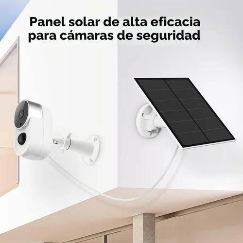 Miniatura 5 de Panel solar para cámara de seguridad, panel solar USB de 5 W para micro USB y puerto USB-C para cámara de batería recargable al aire libre, paneles