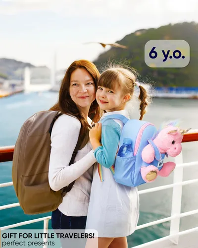 Miniatura 9 de Naturally KIDS Juguetes de unicornio rosa, regalos para niñas de 3 años, regalos de cumpleaños para niñas de 2 años, mochila de unicornio para niños