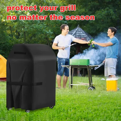 Miniatura 7 de Funda para parrilla de barbacoa, 32 pulgadas, resistente al agua, a los rayos UV y a los desgarros, funda de parrilla de gas para exterior, apta