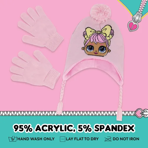 Miniatura 6 de L.O.L. Surprise - Conjunto de gorro y guantes, gorro de invierno de punto para niños