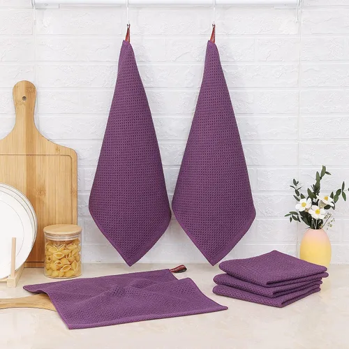 Miniatura 117 de Kitinjoy - Paños de cocina de 100 % algodón, tela de tejido gofrado, paño de limpieza ultrasuave, absorbente y de secado rápido. Beige