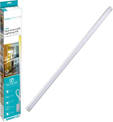 Black+Decker - Kit de luz LED para debajo del gabinete, sensor de movimiento, regulable, enlazable, 3 ajustes de color, sin herramientas, luz de