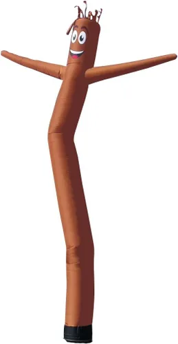 Miniatura 15 de Tubo inflable amarillo de 20 pies de alto para hombre, marioneta de baile y agitación, impulsada por aire, para exteriores