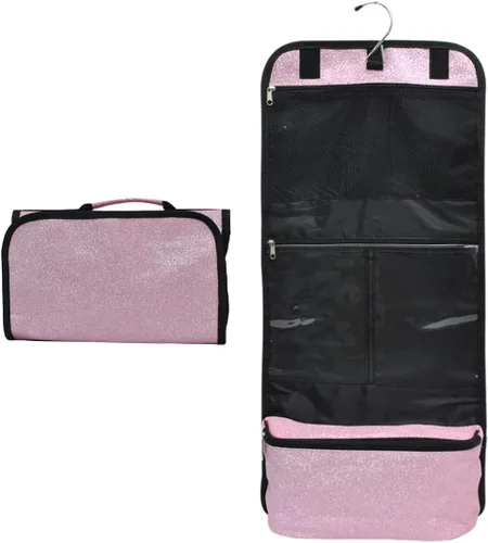 Miniatura 9 de NGIL Neceser colgante de viaje con purpurina para animadoras y equipos de baile, organizador de artículos de tocador y neceser para mujer, bolsa