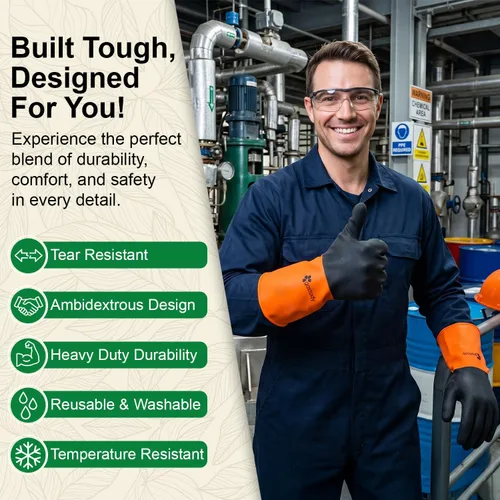 Miniatura 8 de Gastody™ - Chemical Resistant Gloves, Reusable,Heavy Duty Safety Work Gloves,Resist Acid,Oil,Alkali - S-M-L-XL-XXL