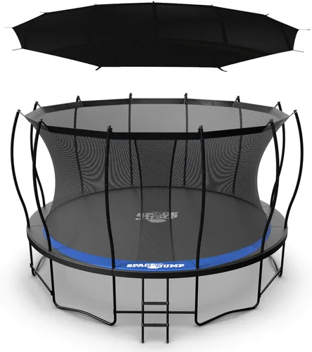 Miniatura 10 de SpaceJump Lunar Trampoline, Outdoor 8 FT, 10 FT, 12 FT, 14 FT, 16 FT Round Bouncer with Safety Net, Optional Accessories, Black