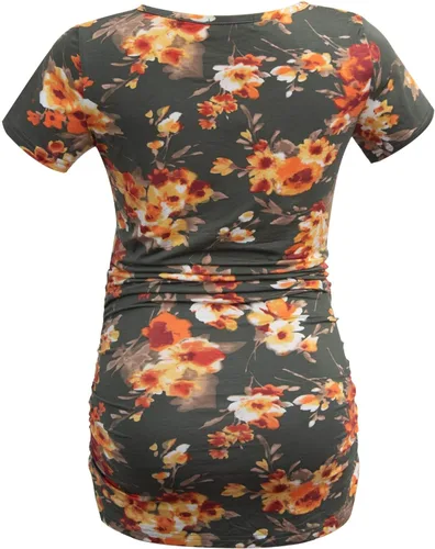 Miniatura 90 de Smallshow - Camiseta de maternidad para mujer, diseño de lados fruncidos, tipo túnica, prendas para el embarazo