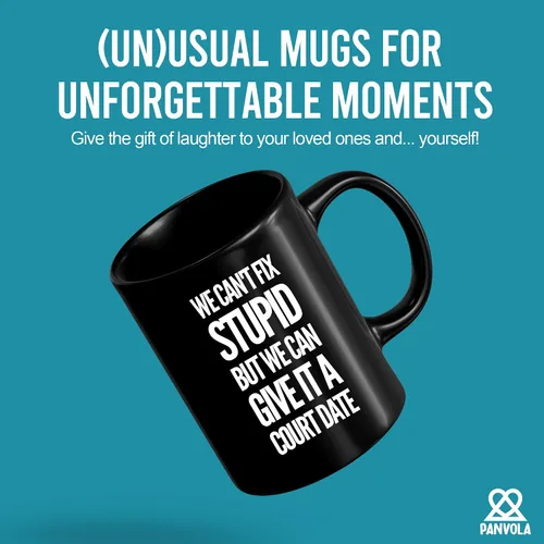 Miniatura 2 de Taza de café de cerámica con texto en inglés "We Can't Fix Stupid But We Can Give It A Court Date Lawyer, Gift To Law Estupid But We Can Give It A